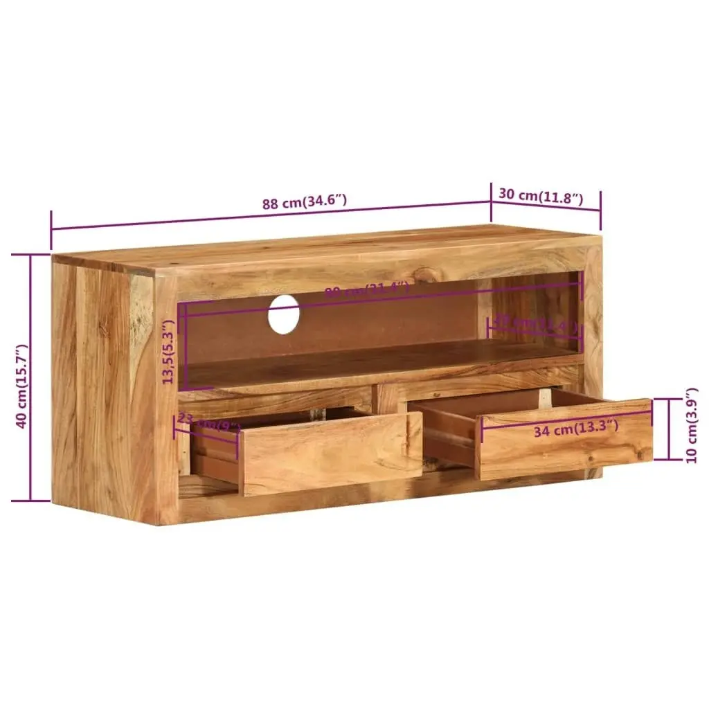 TV Cabinets 2 pcs 88x30x40 cm Solid Wood Acacia 3154955