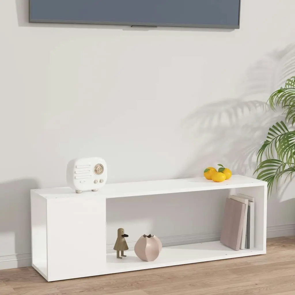 TV Cabinet White 100x24x32 cm Engineered Wood 809161