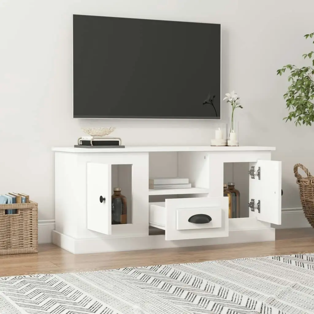 TV Cabinet White 100x35.5x45 cm Engineered Wood 816456