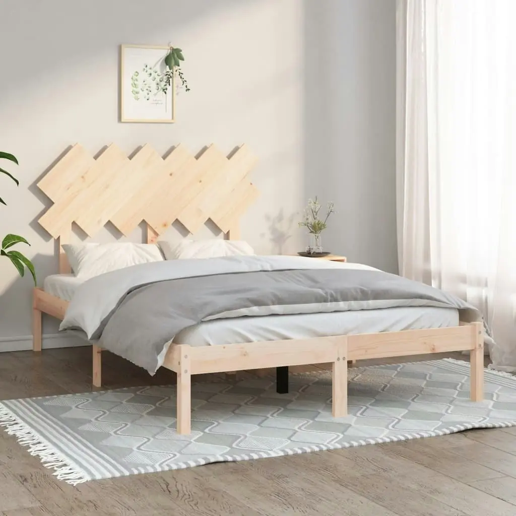 Bed Frame 137x187 cm Double Size Solid Wood 3104843