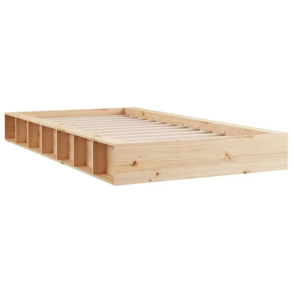 Bed Frame 92x187 cm Single Size Solid Wood 820701