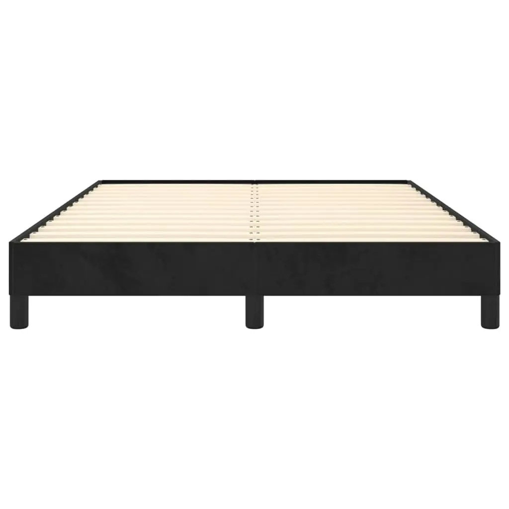 Bed Frame Black 137x187 cm Double Size Velvet 347008