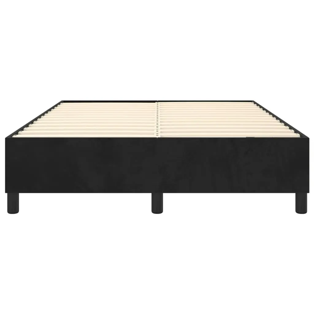 Bed Frame Black 153x203 cm Queen Size Velvet 3121155