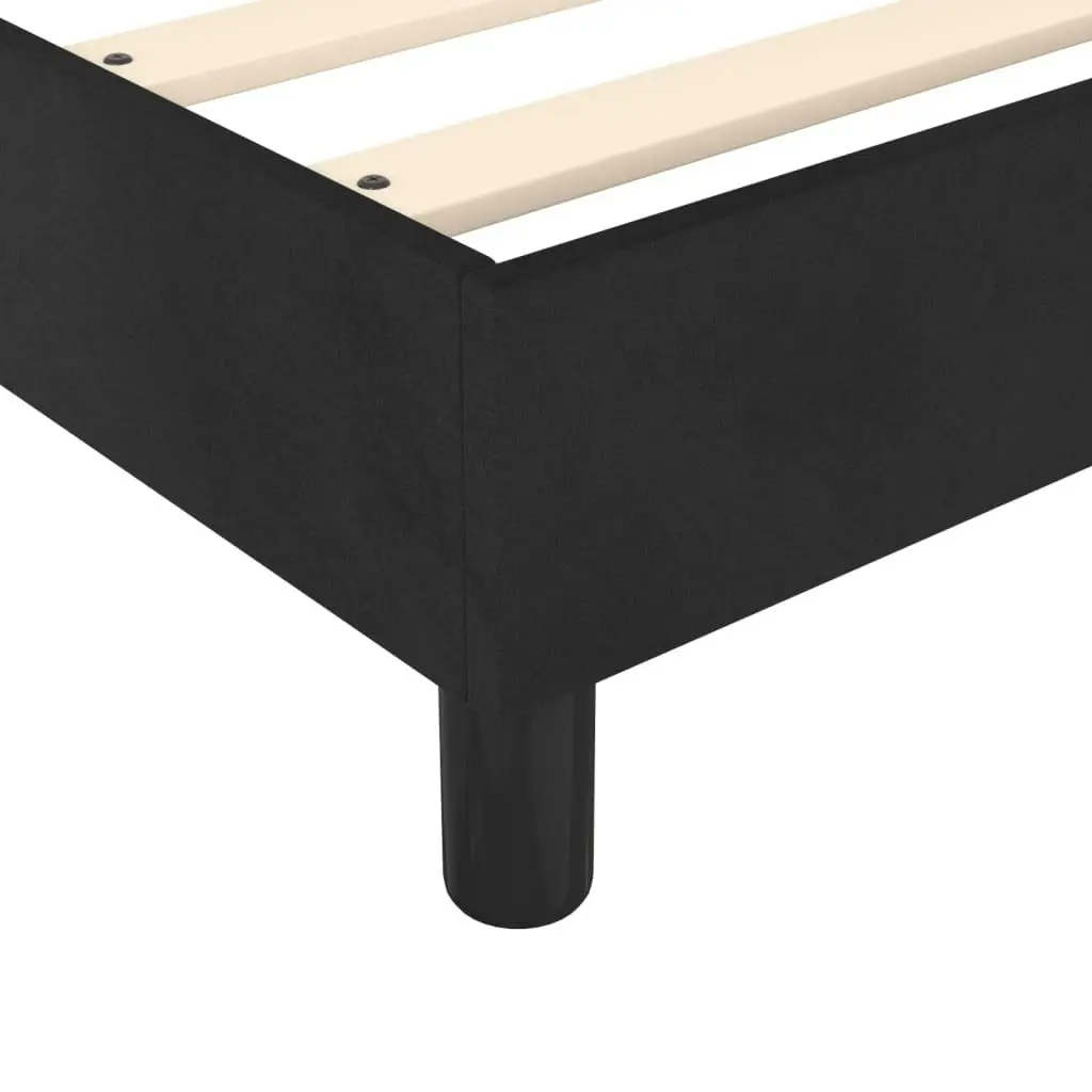 Bed Frame Black 153x203 cm Queen Size Velvet 3121155