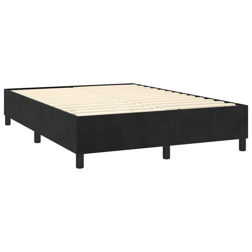 Bed Frame Black 153x203 cm Queen Size Velvet 3121155