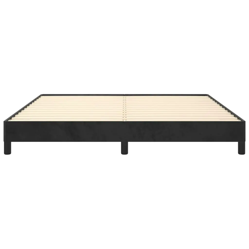 Bed Frame Black 153x203 cm Queen Size Velvet 347011