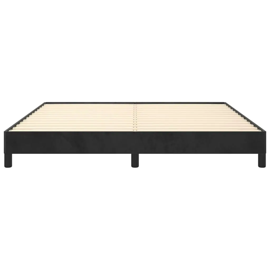 Bed Frame without Mattress Black 152x203 cm Queen Velvet 347011