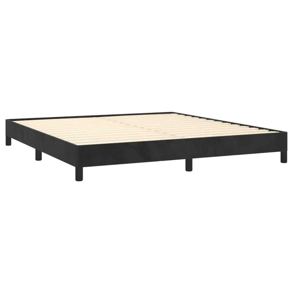 Bed Frame without Mattress Black 152x203 cm Queen Velvet 347011