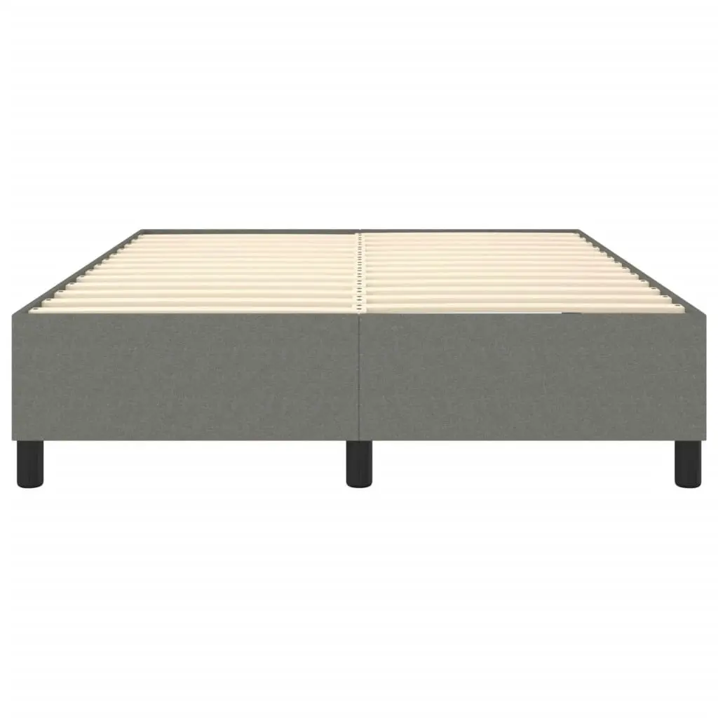 Bed Frame without Mattress Dark Grey Double Fabric 3120901