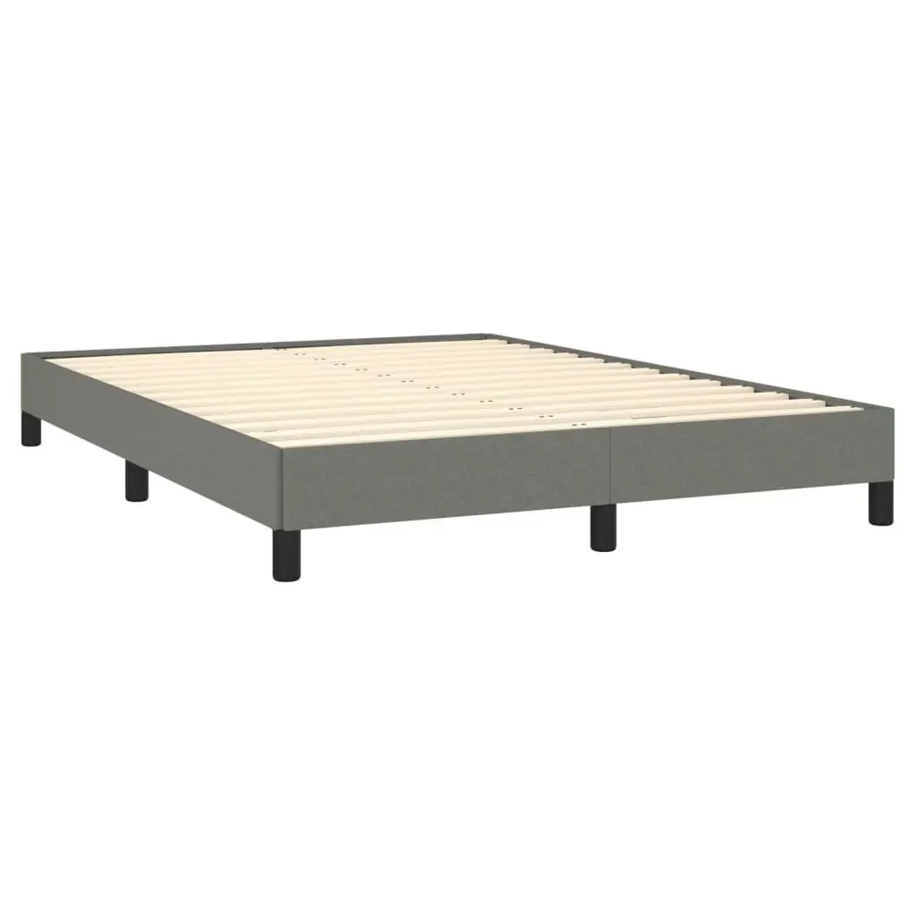 Bed Frame without Mattress Dark Grey 137x187 cm Double Fabric 346759