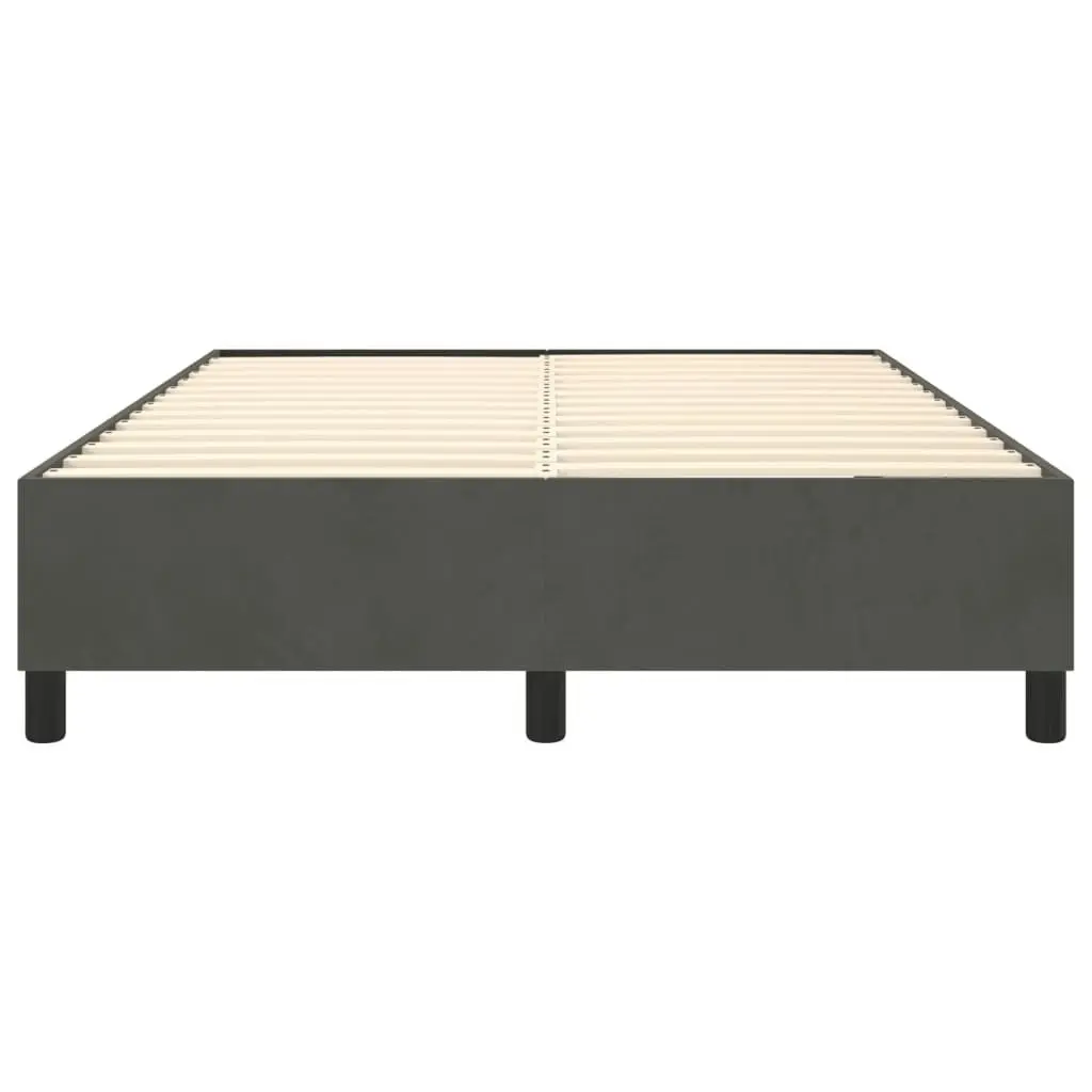 Bed Frame without Mattress Dark Grey Double Velvet 3121151