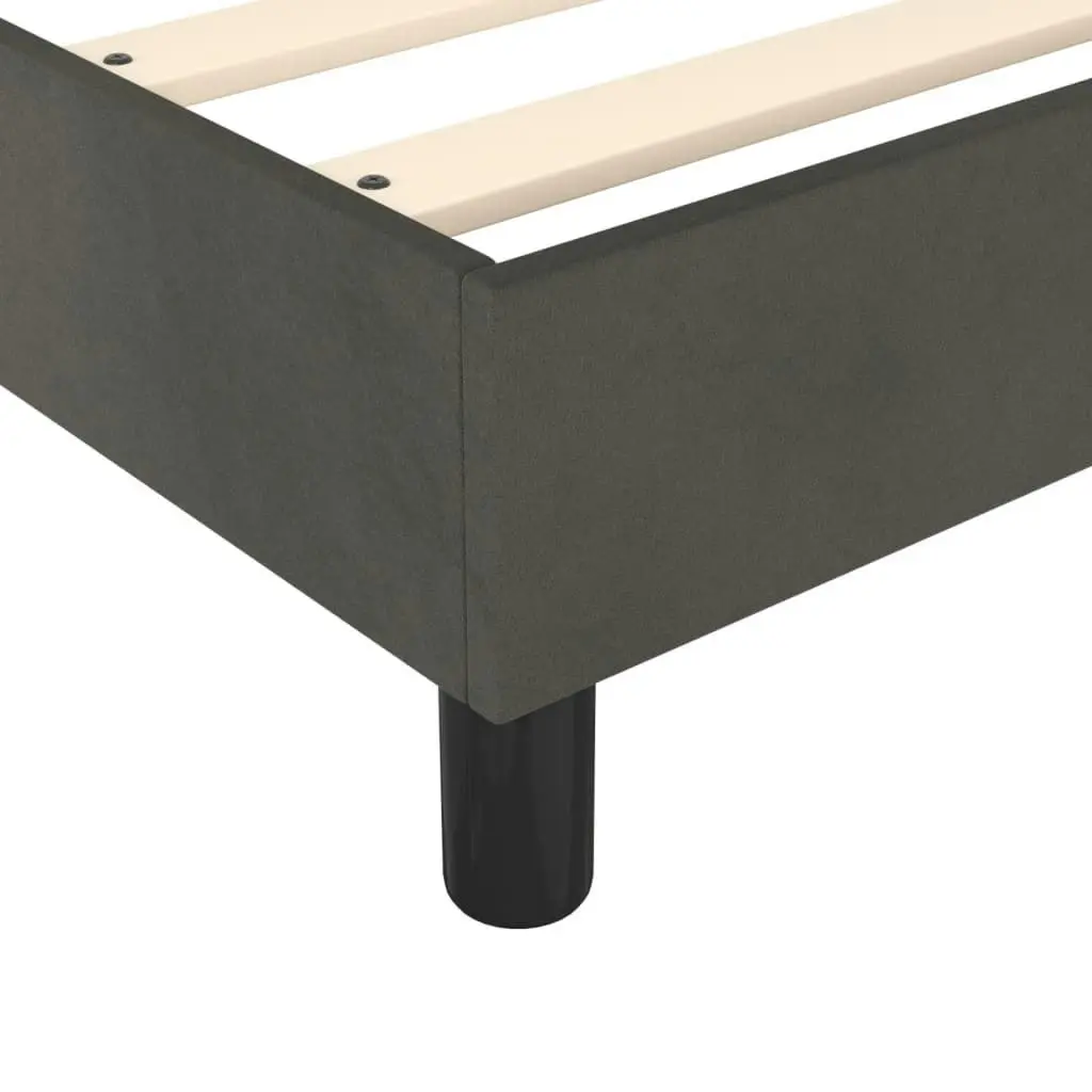 Bed Frame without Mattress Dark Grey Double Velvet 3121151