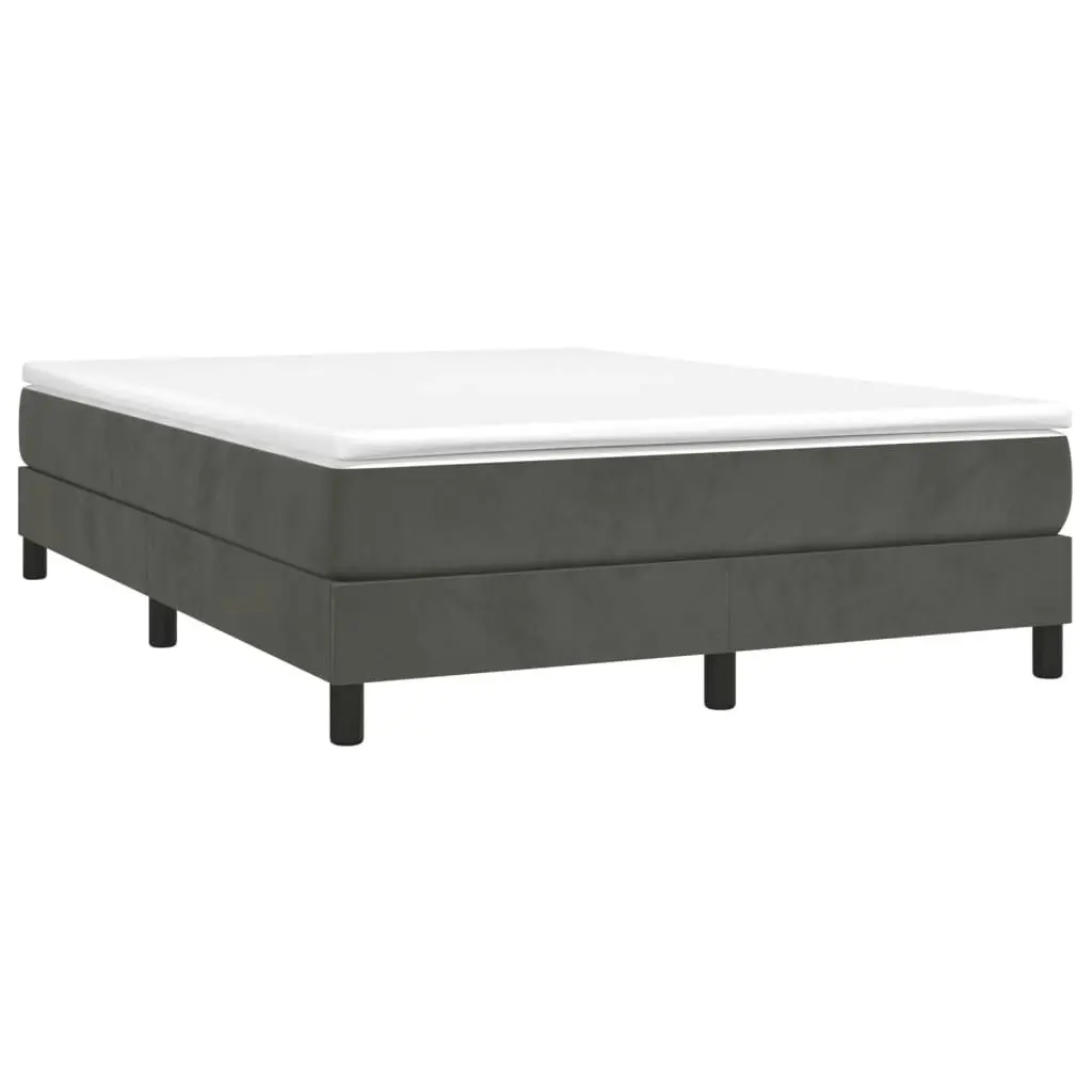 Bed Frame Dark Grey 153x203 cm Queen Size Velvet 3120806