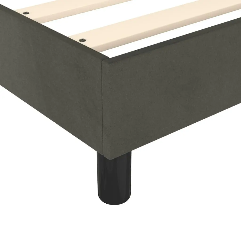 Bed Frame without Mattress Dark Grey Queen Velvet 3121154