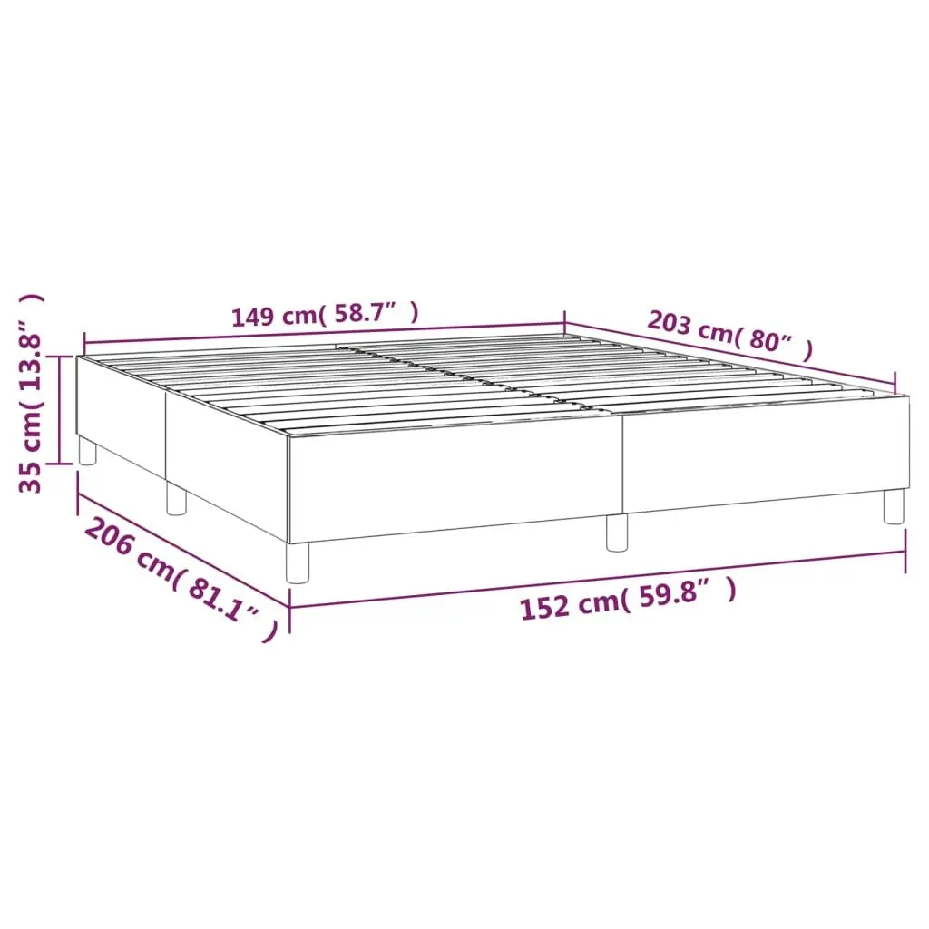 Bed Frame without Mattress Dark Grey Queen Velvet 3121154