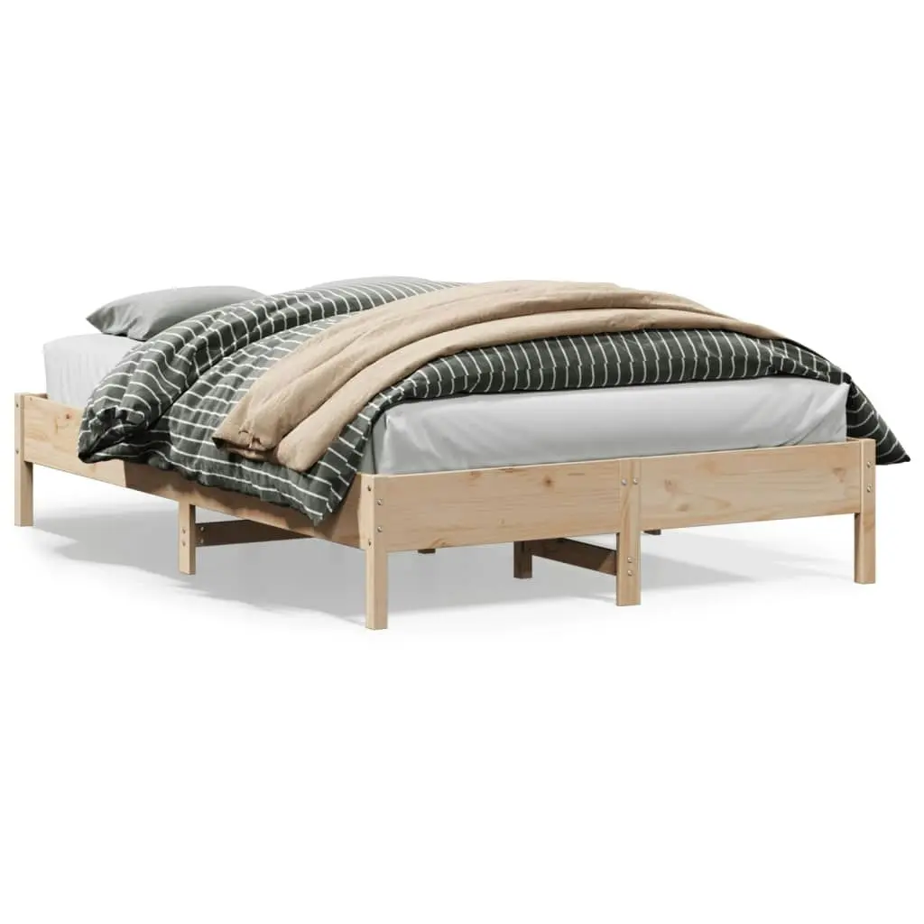 Bed Frame without Mattress 150x200 cm Solid Wood Pine 842694