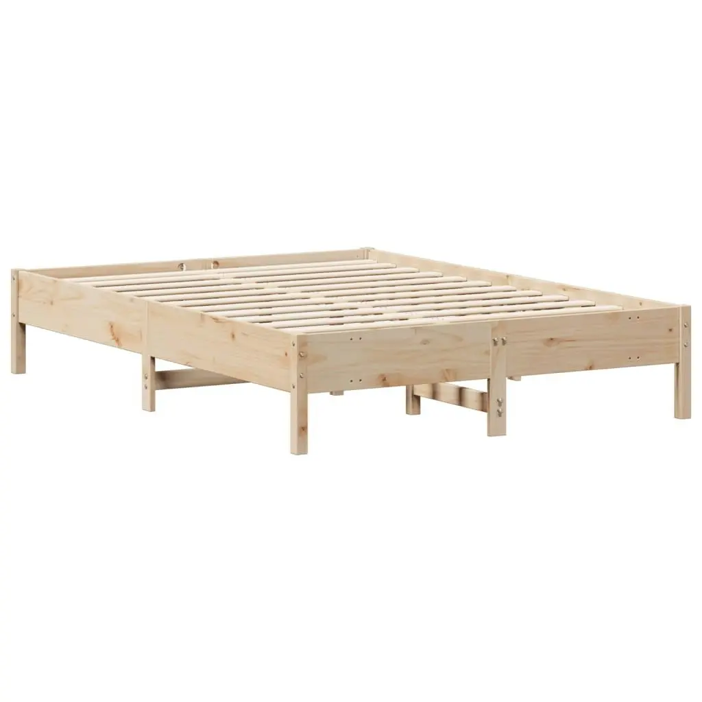 Bed Frame without Mattress 150x200 cm Solid Wood Pine 842694