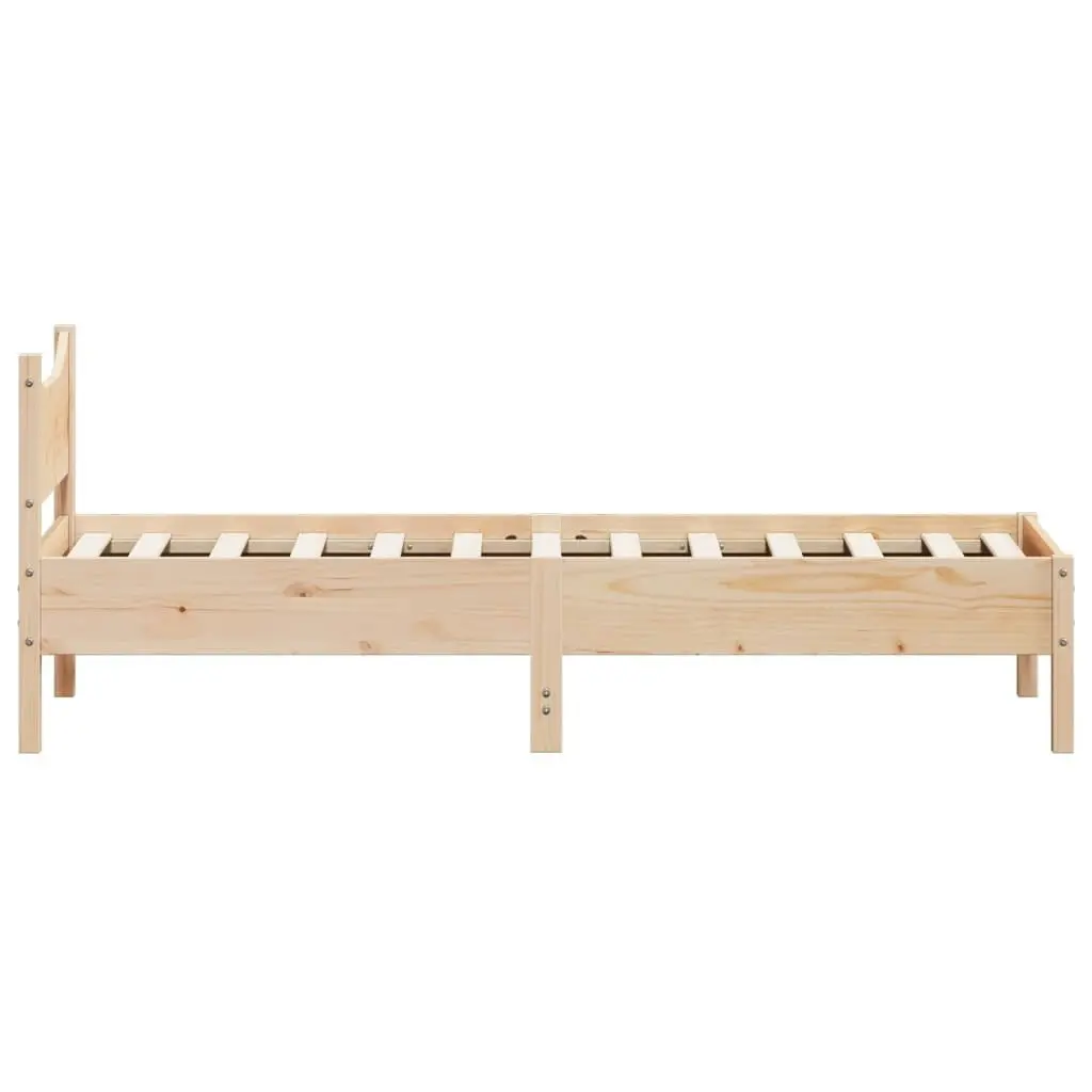 Bed Frame without Mattress 92x187 cm Single Solid Wood Pine 844737