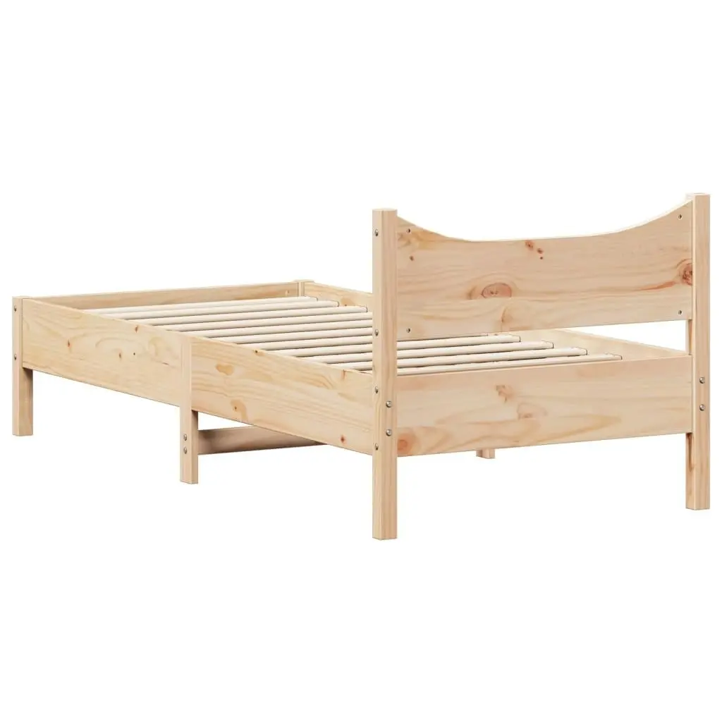 Bed Frame without Mattress 92x187 cm Single Solid Wood Pine 844737