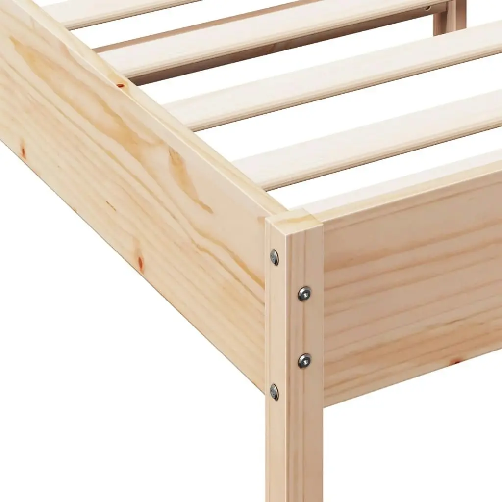 Bed Frame without Mattress 92x187 cm Single Solid Wood Pine 844737