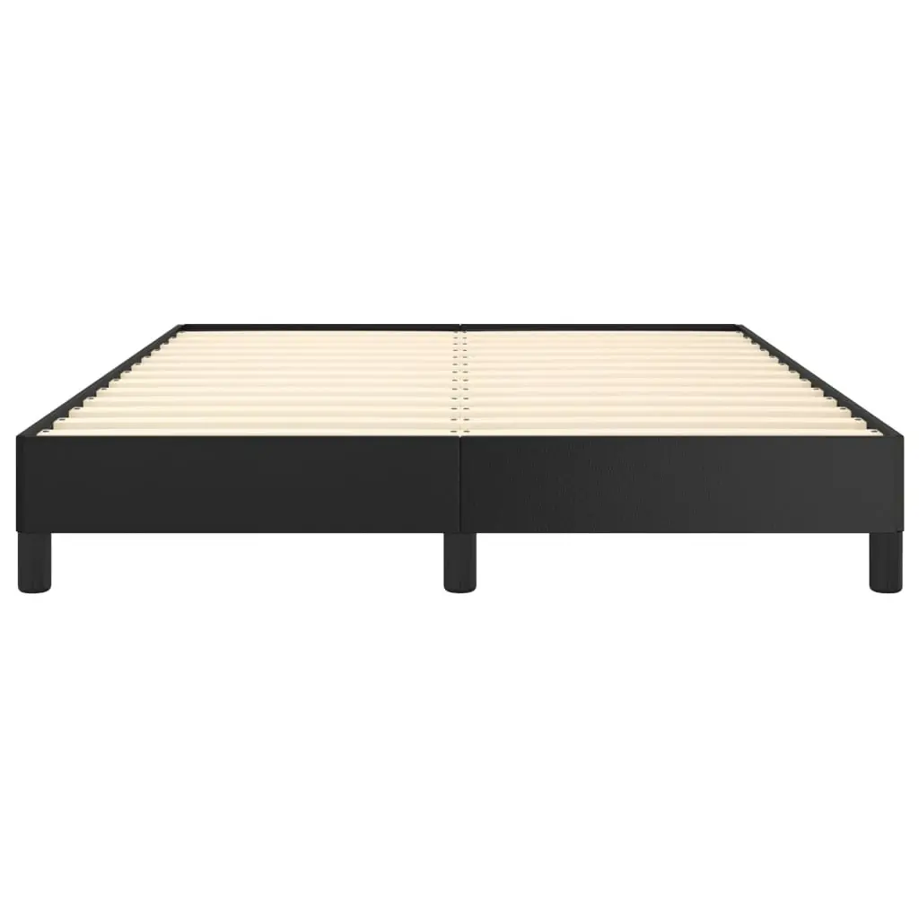 Bed Frame Black 137x187 cm Double Size Faux Leather 346932