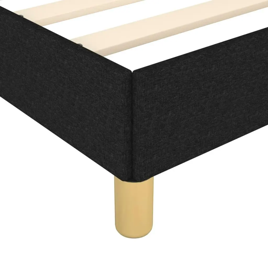 Bed Frame Black 106x203 cm King Single Size Fabric 355760