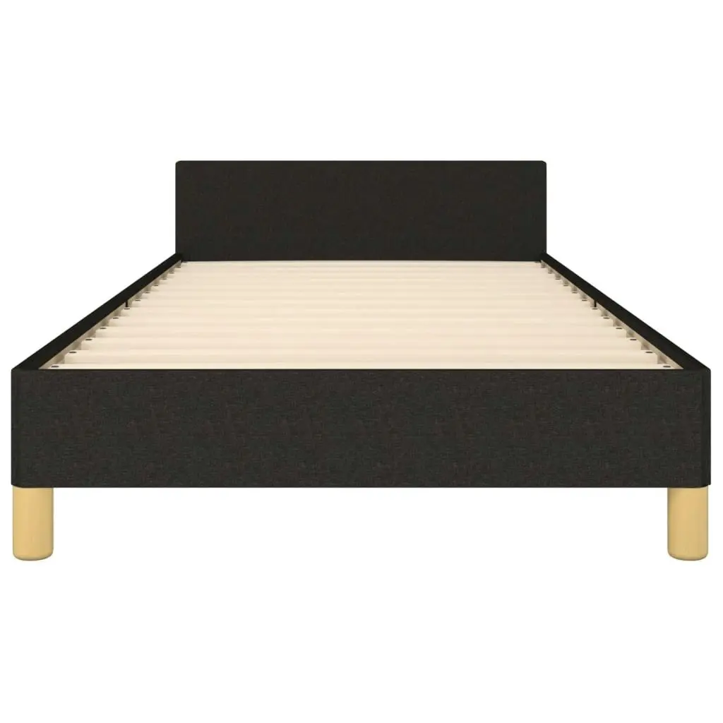 Bed Frame Black 106x203 cm King Single Size Fabric 355760