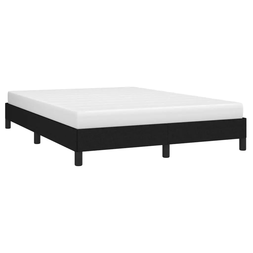 Bed Frame Black 137x187 cm Double Size Fabric 346760