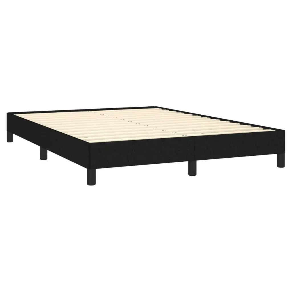 Bed Frame Black 137x187 cm Double Size Fabric 346760