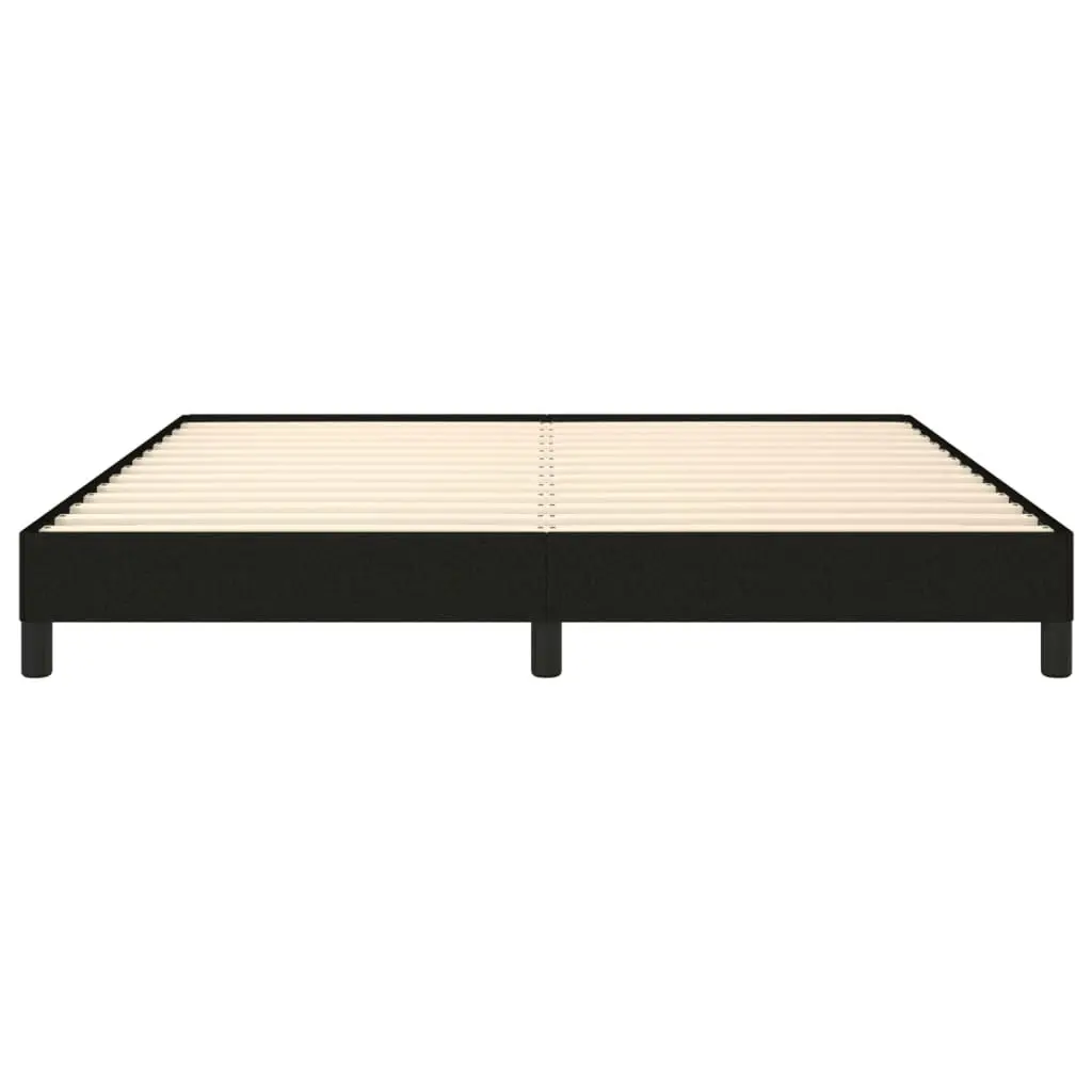 Bed Frame Black 153x203 cm Queen Size Fabric 346763