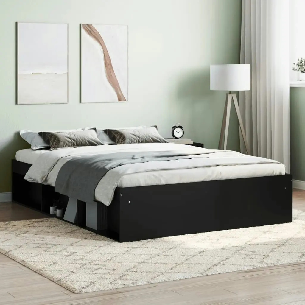 Bed Frame Black 137x187 cm Single Size 3203909