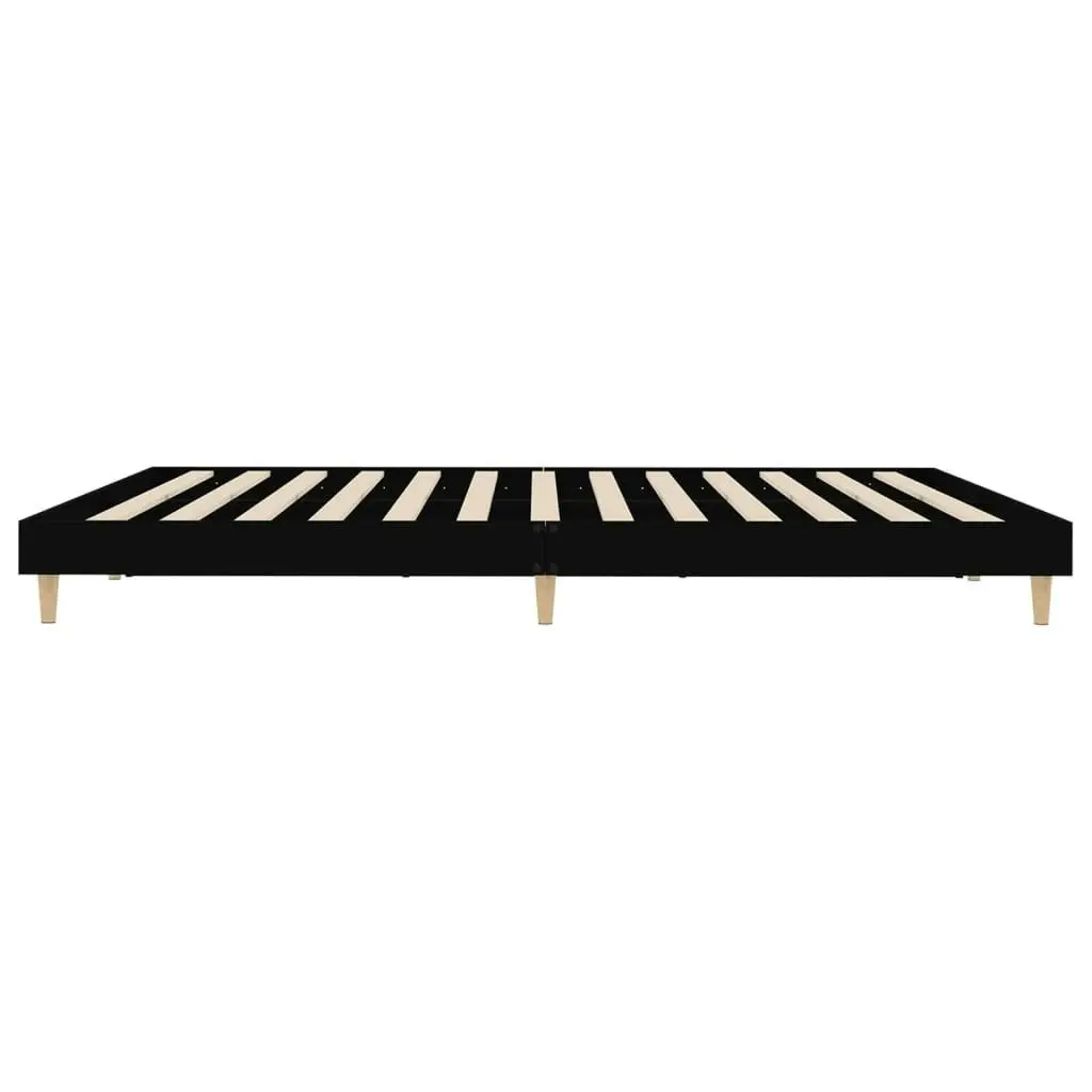 Bed Frame Black 153x203 cm Queen Size Engineered Wood 832030