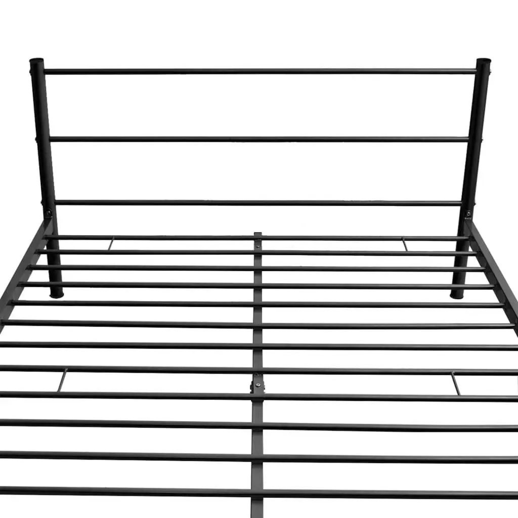 Bed Frame Black Metal Double Size 247487