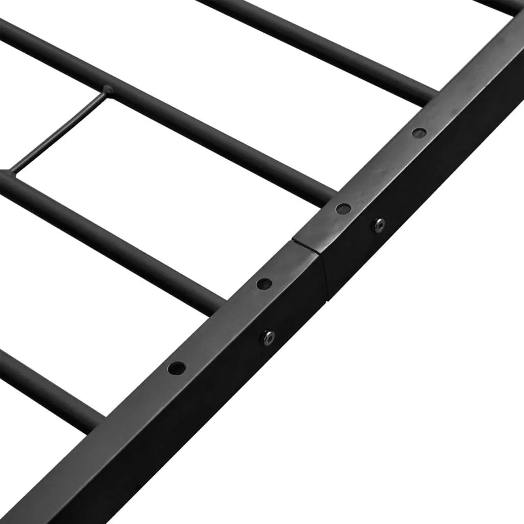 Bed Frame Black Metal Double Size 247487