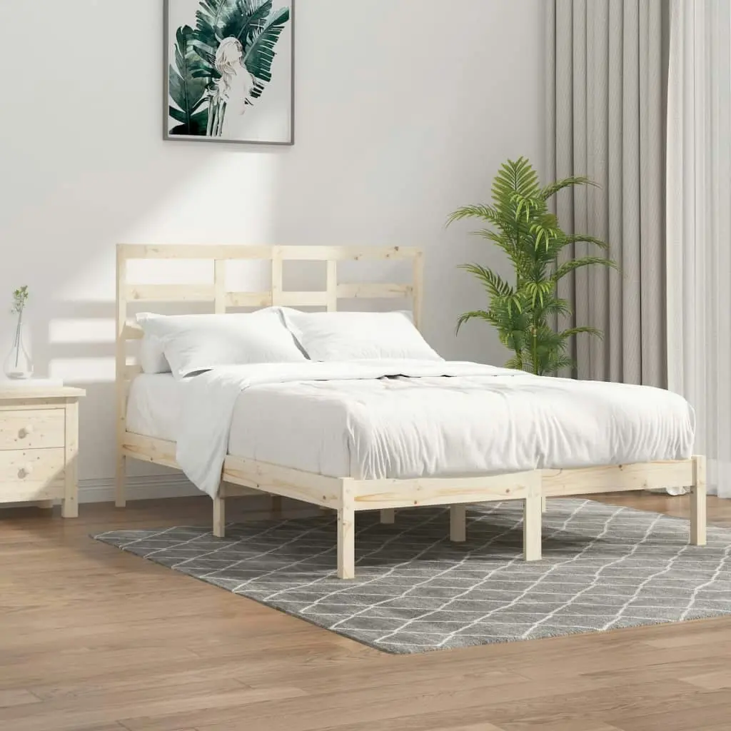 Bed Frame without Mattress Solid Wood 135x190 cm 3105770