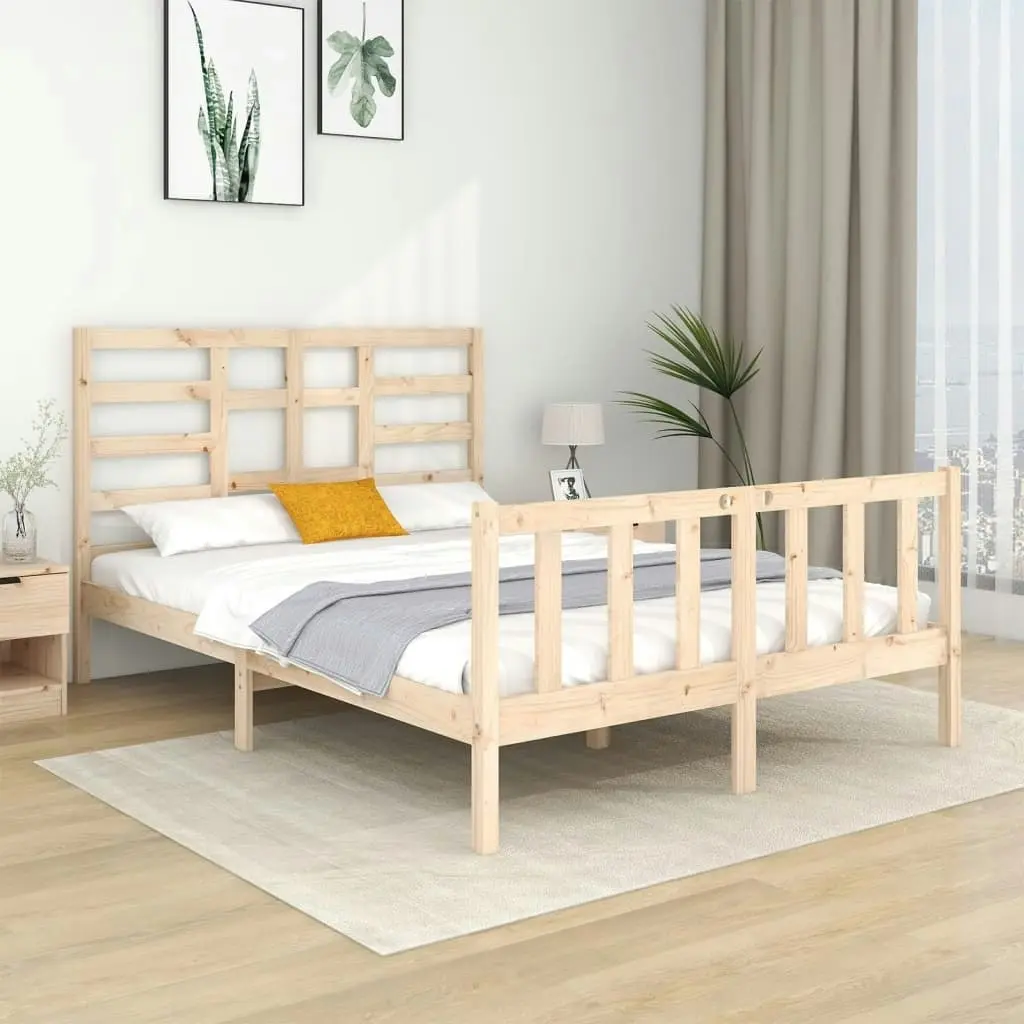 Bed Frame without Mattress Solid Wood 135x190 cm 3105900