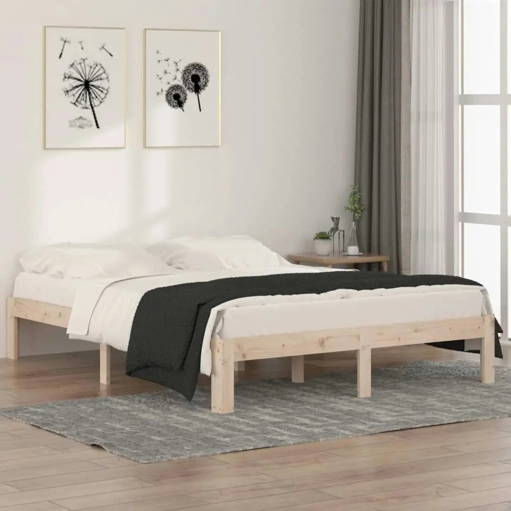 Bed Frame Solid Wood 150x200 cm 810370