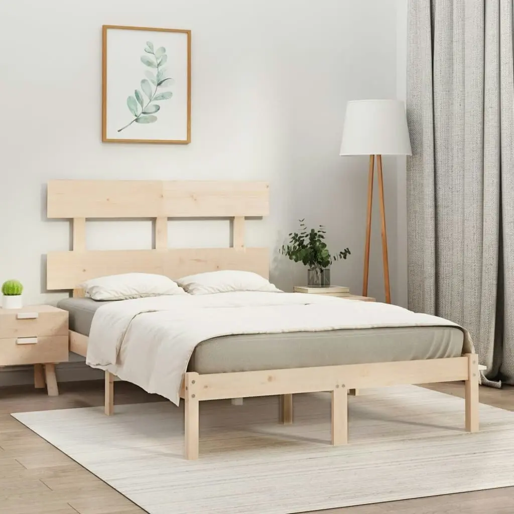 Bed Frame Solid Wood 153x203 cm Queen Size 3104678