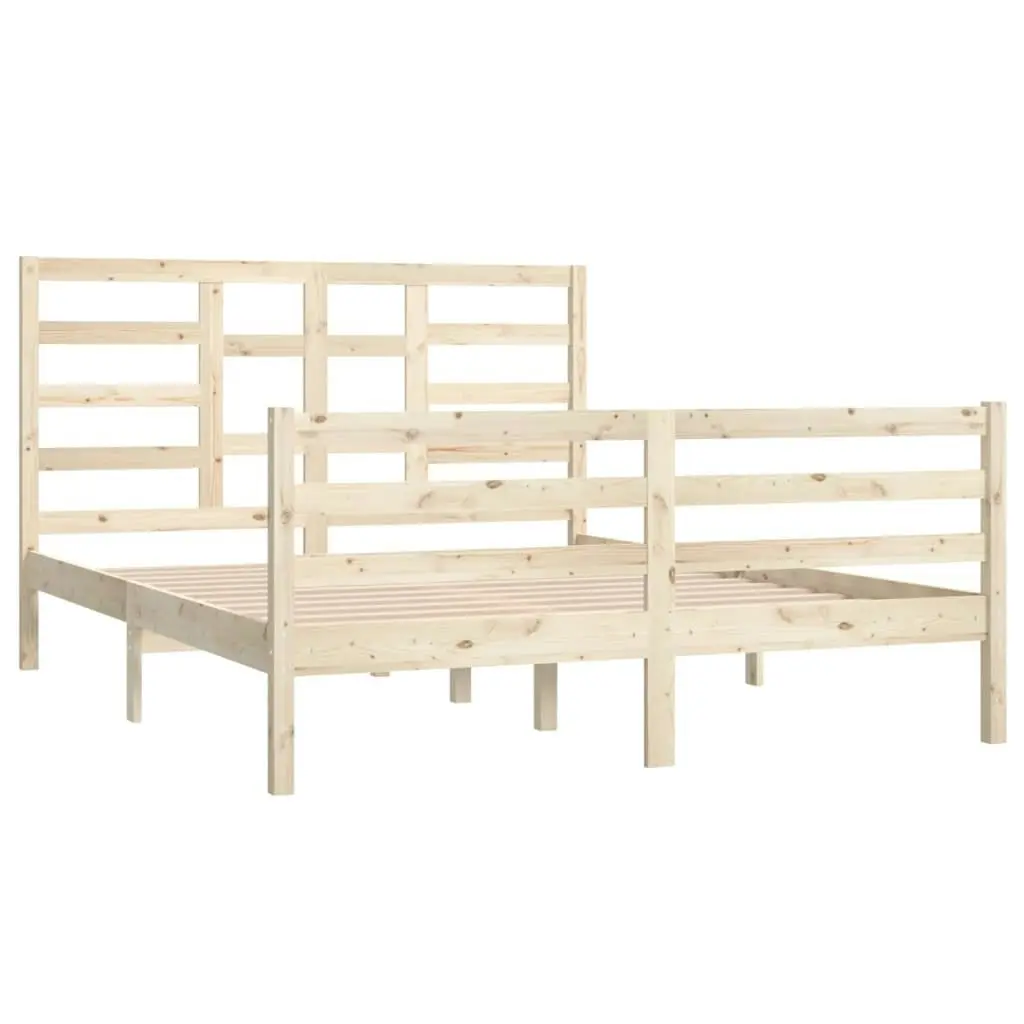 Bed Frame without Mattress Solid Wood 150x200 cm 3105865