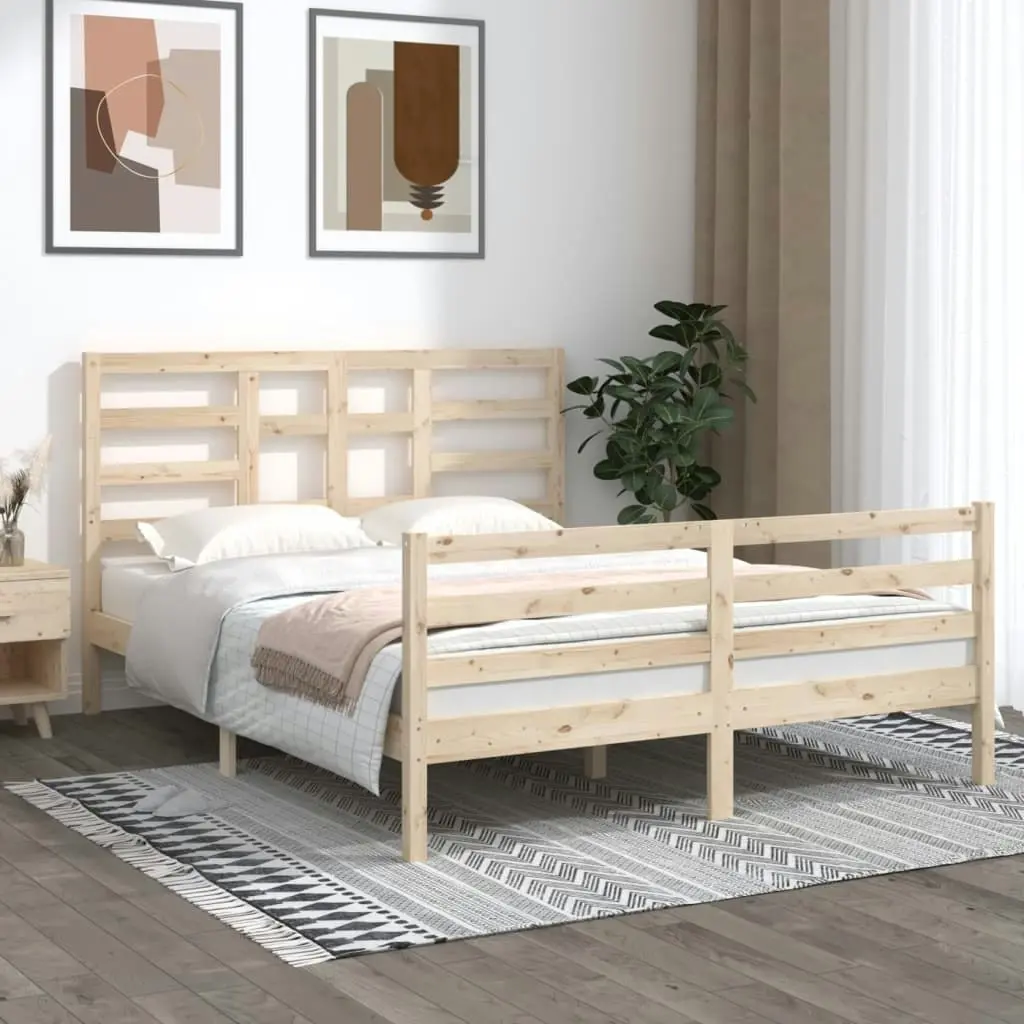 Bed Frame without Mattress Solid Wood 150x200 cm 3105865