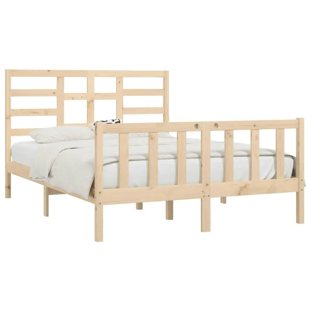 Bed Frame without Mattress 150x200 cm Solid Wood 3107618