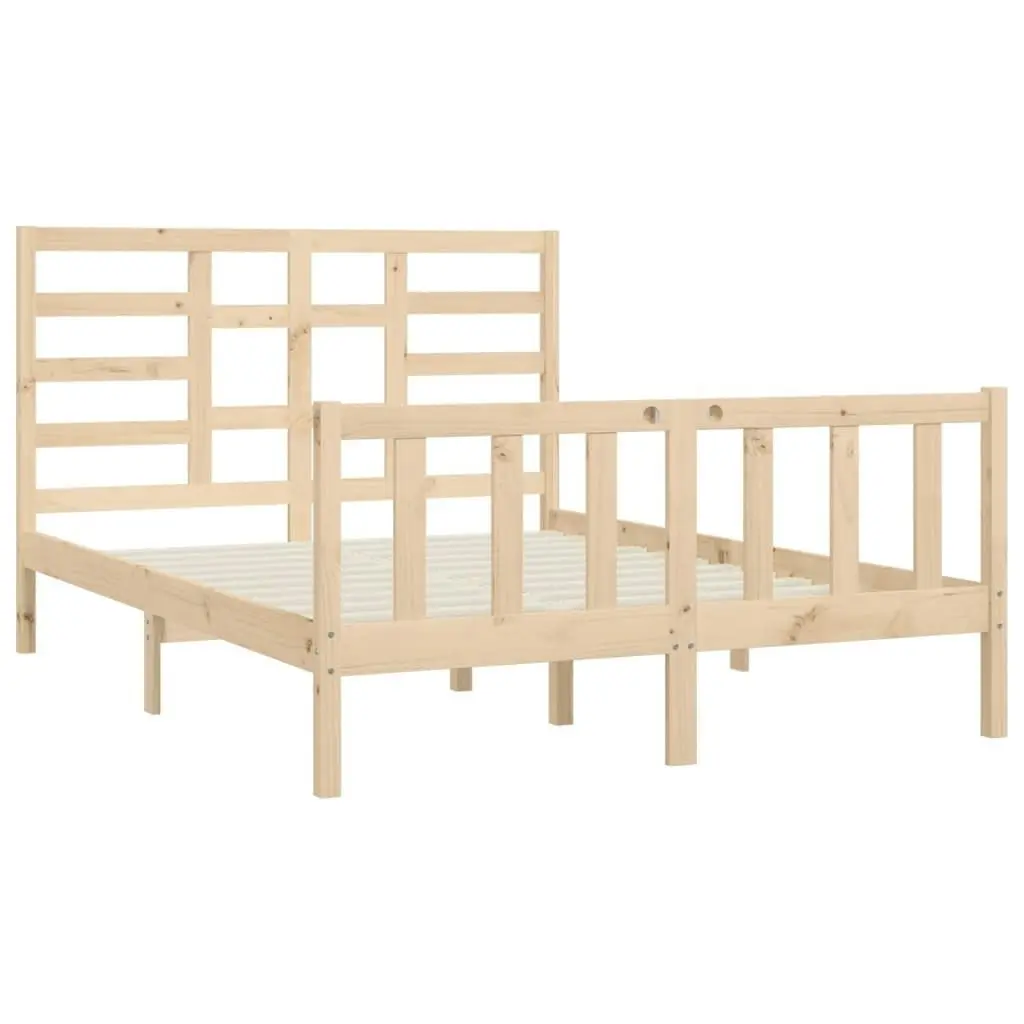 Bed Frame without Mattress 150x200 cm Solid Wood 3107618