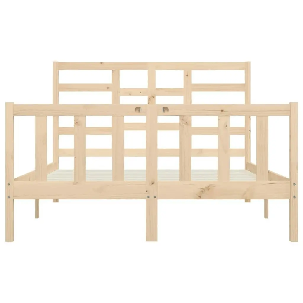 Bed Frame without Mattress 150x200 cm Solid Wood 3107618