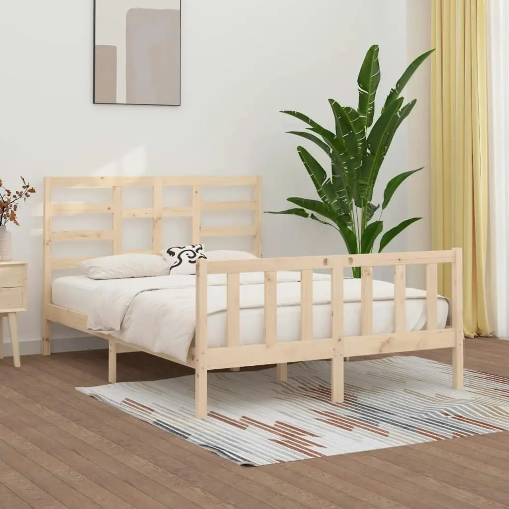 Bed Frame without Mattress 150x200 cm Solid Wood 3107618