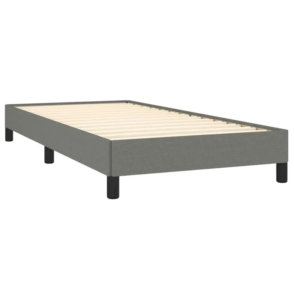 Bed Frame Dark Grey 106x203 cm King Single Size Fabric 355753