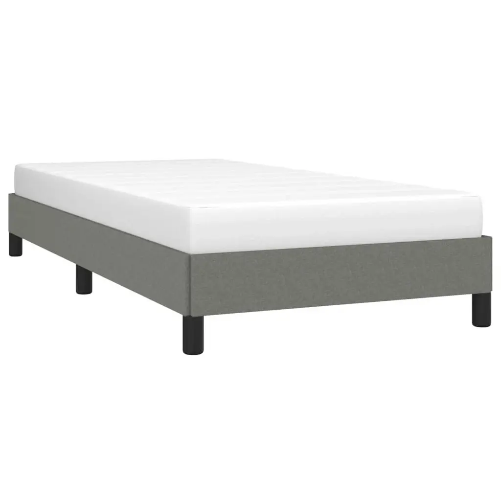 Bed Frame Dark Grey 106x203 cm King Single Size Fabric 355753