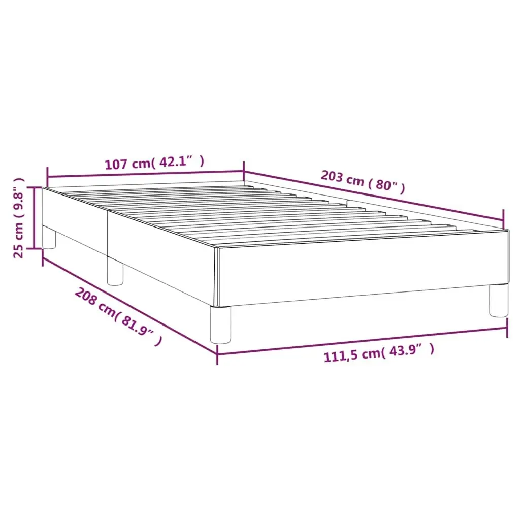 Bed Frame without Mattress Dark Grey King Single Velvet 355756