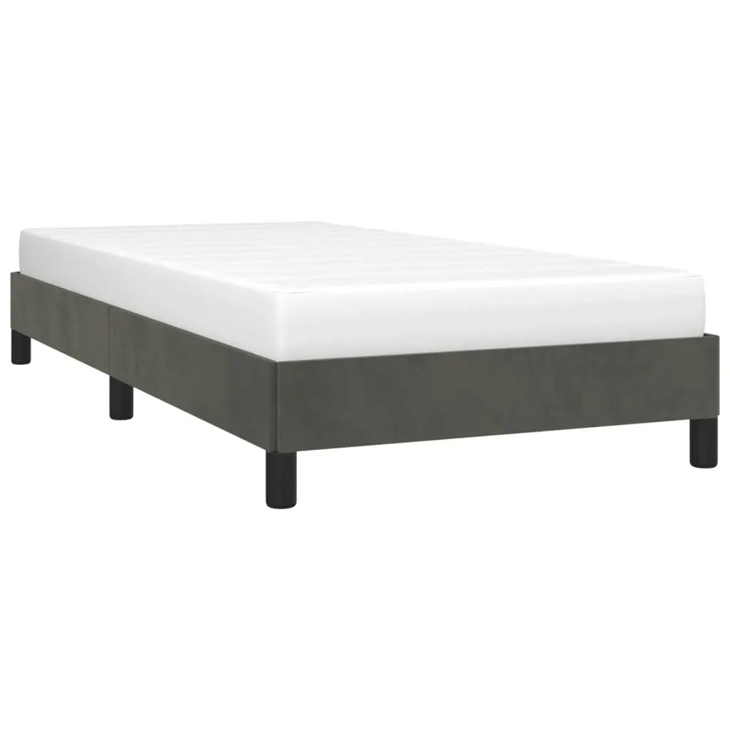 Bed Frame without Mattress Dark Grey King Single Velvet 355756