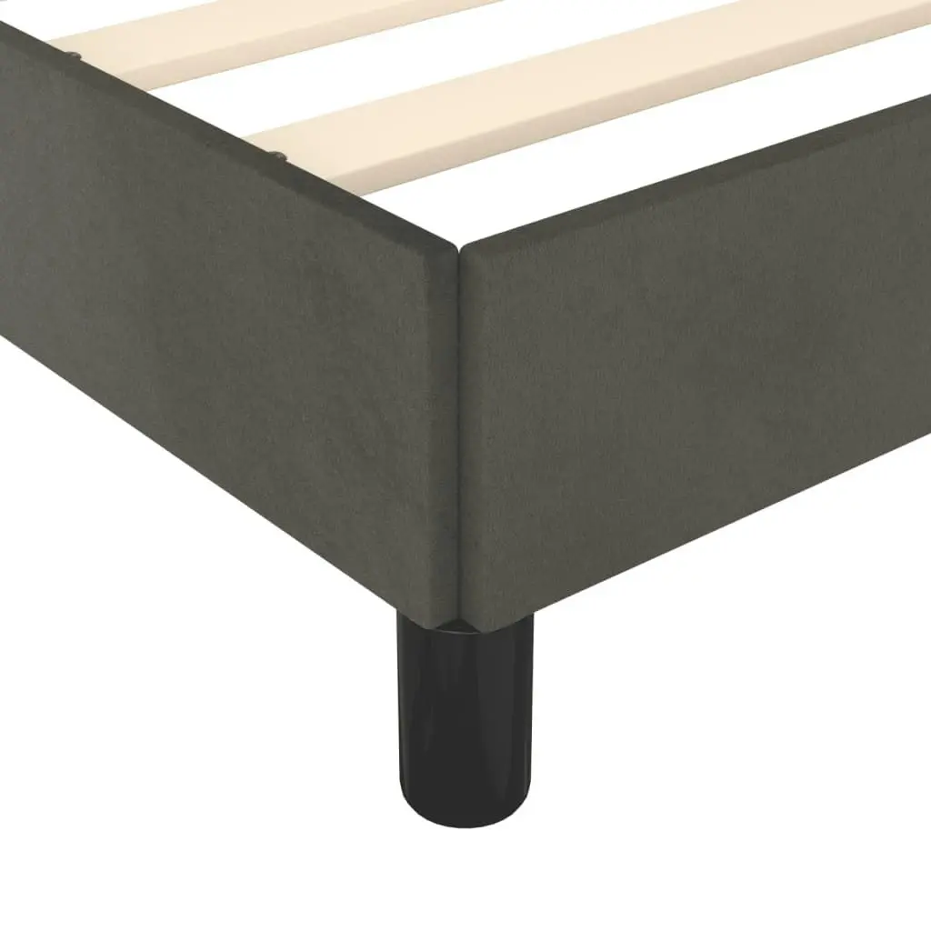 Bed Frame without Mattress Dark Grey King Single Velvet 355756