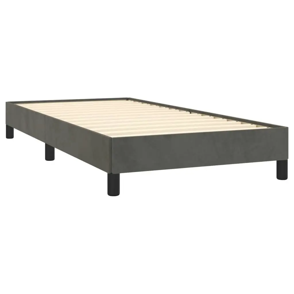 Bed Frame without Mattress Dark Grey King Single Velvet 355756